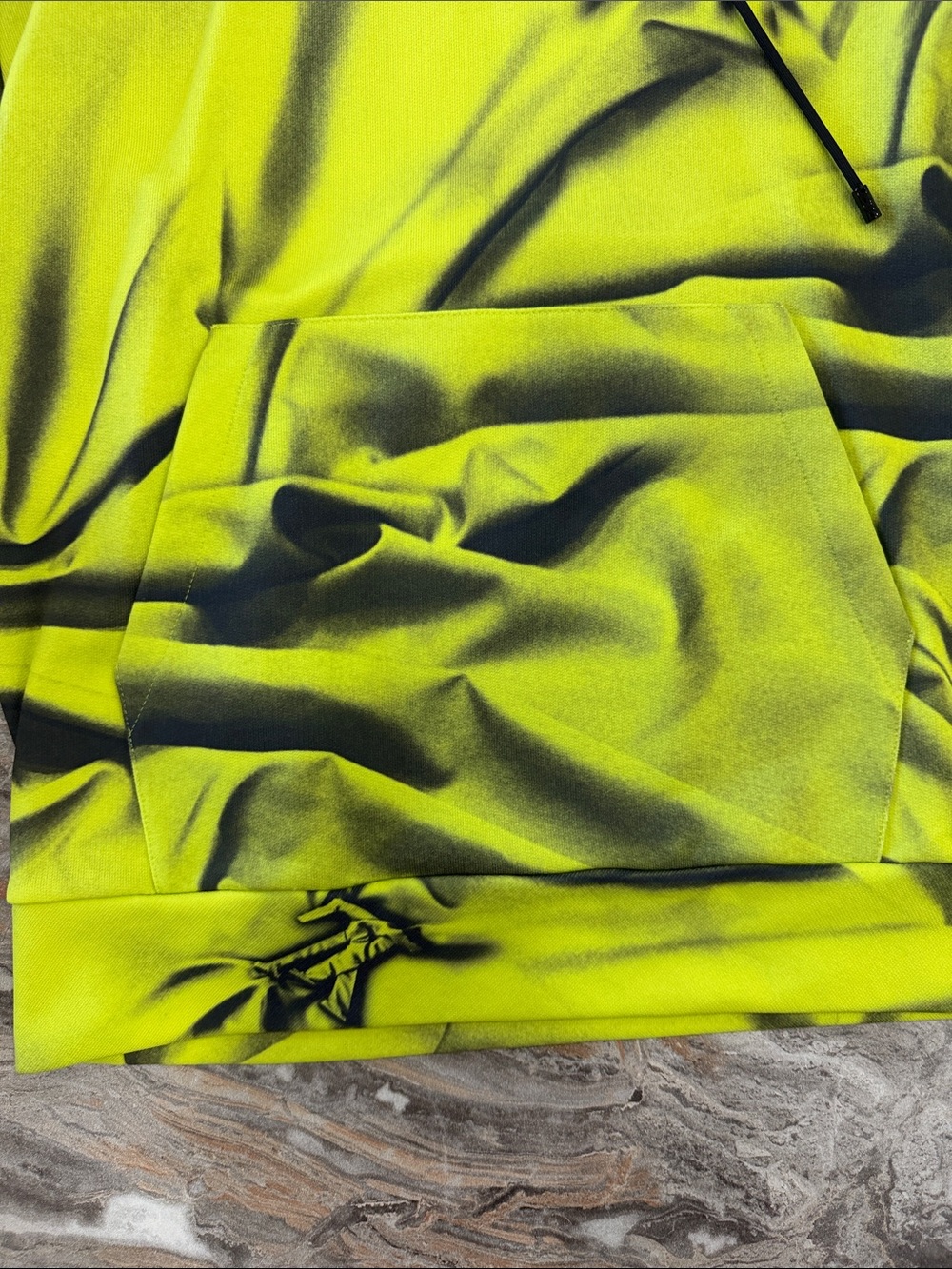 AUTHENTIC Louis Vuitton Men Lime Green LV Dune Graphic Hooded Sweatshirt UNWORN - Picture 6 of 9